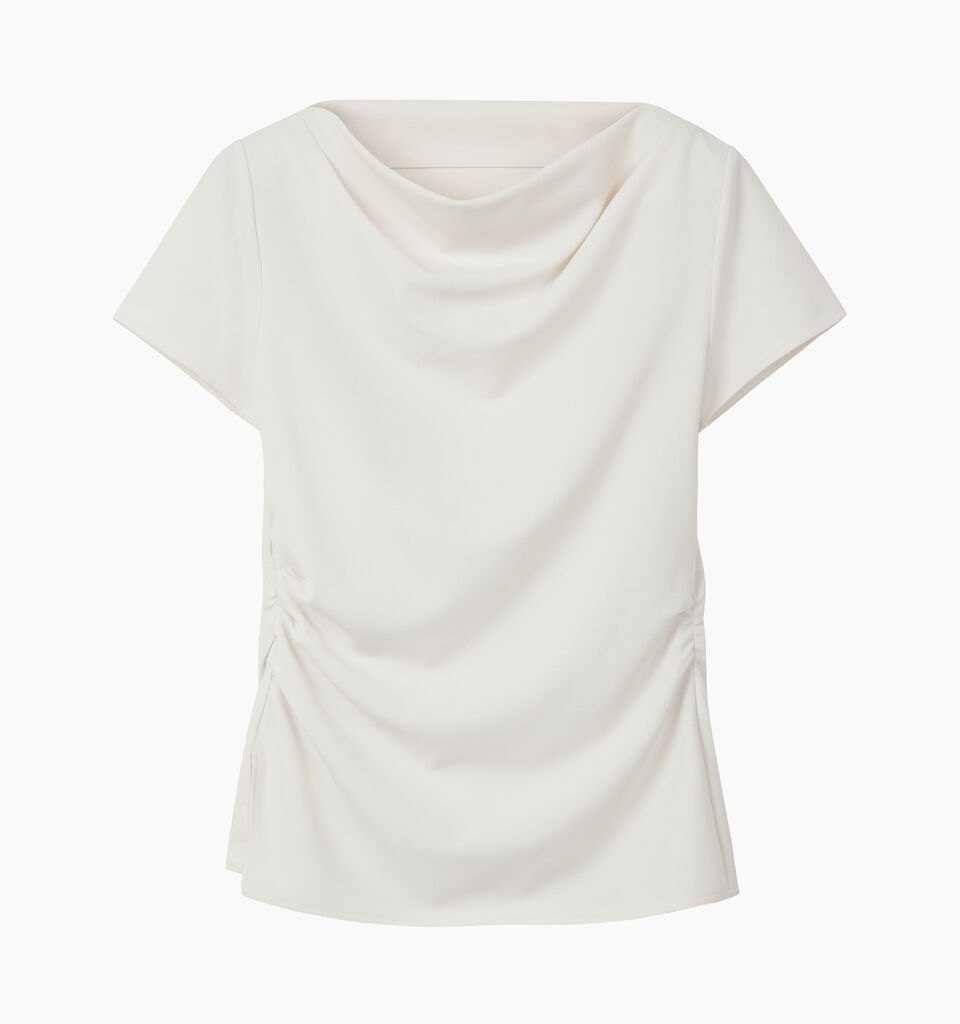 White draped top - sisley k top - Blanc | Sisley K image number 1